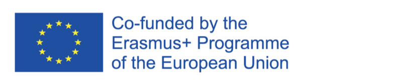 Logotyp Unii Europejskiej z informacją o współfinansowaniu z programu Erasmus+/The logo of the European Union with information about co-financing from the Erasmus + program